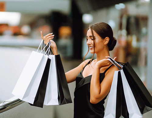 shopper with bags