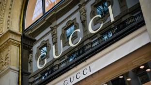 Milan, Italy - September 24, 2017:  Gucci store logo, Milan Galleria Vittorio Emanuele II. ; Shutterstock ID 728413471