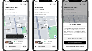 Uber Eats live location sharing