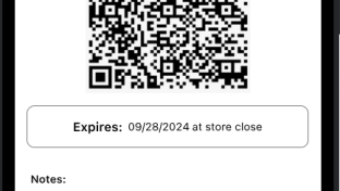 Lowe's digital purchase authorization QR code